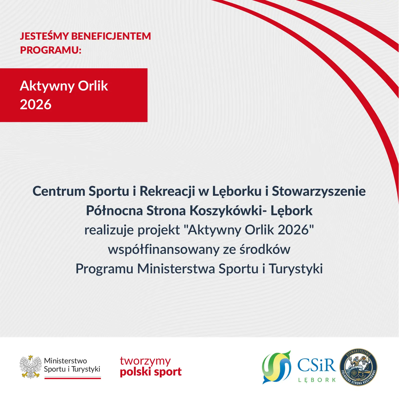 Dofinansowanie ze środków Ministerstwa Sportu i Turystyki